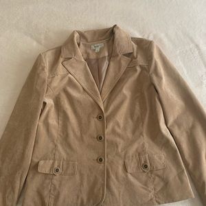 Tan Blazer Ribbed size L condition like new